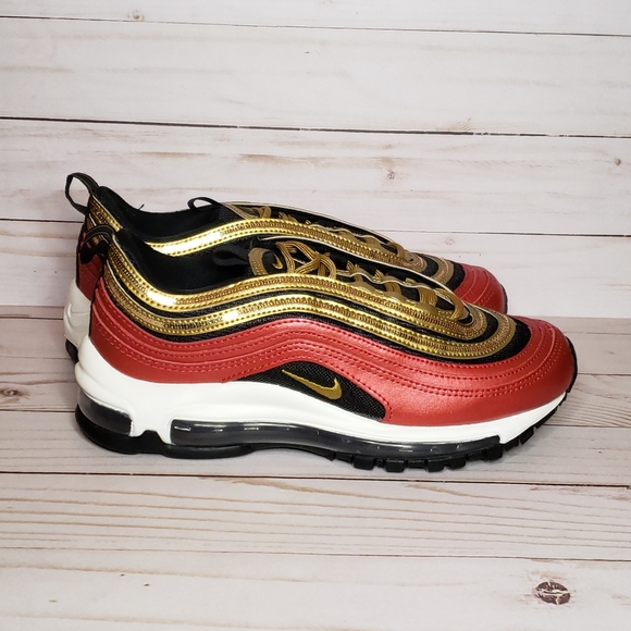 Nike | Shoes | New Nike Air Max 97 Gold Sequin Wmns 6 | Poshmark